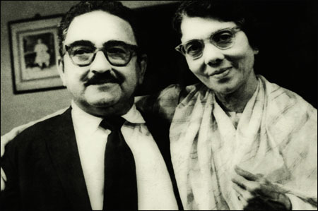Adi Marzban with wife Silla