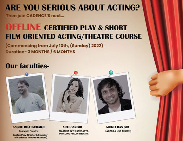 CERTIFIED PLAY & SHORT FILM ORIENTED ACTING/THEATRE COURSE