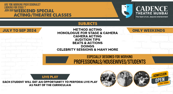 CADENCE'S NEW OFFLINE WEEKEND SPECIAL ACTING THEATRE CLASSES - Theatre ...
