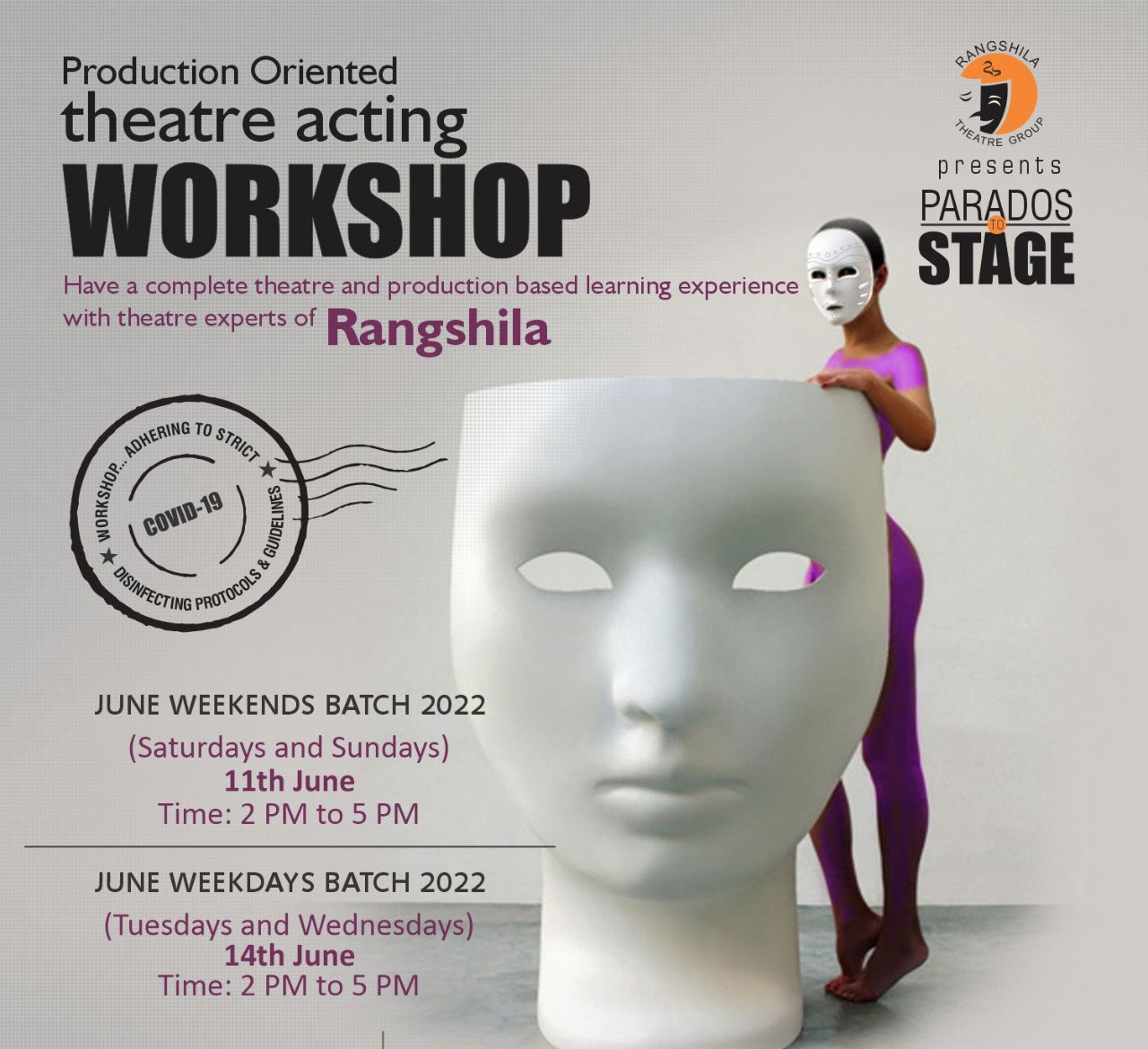 Production Oriented Theatre Acting Weekend Workshop