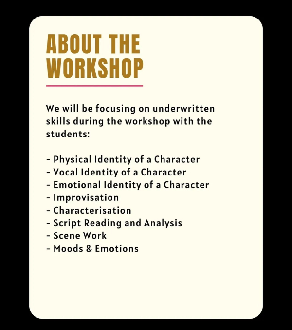 Weekend Theatre Acting Workshop