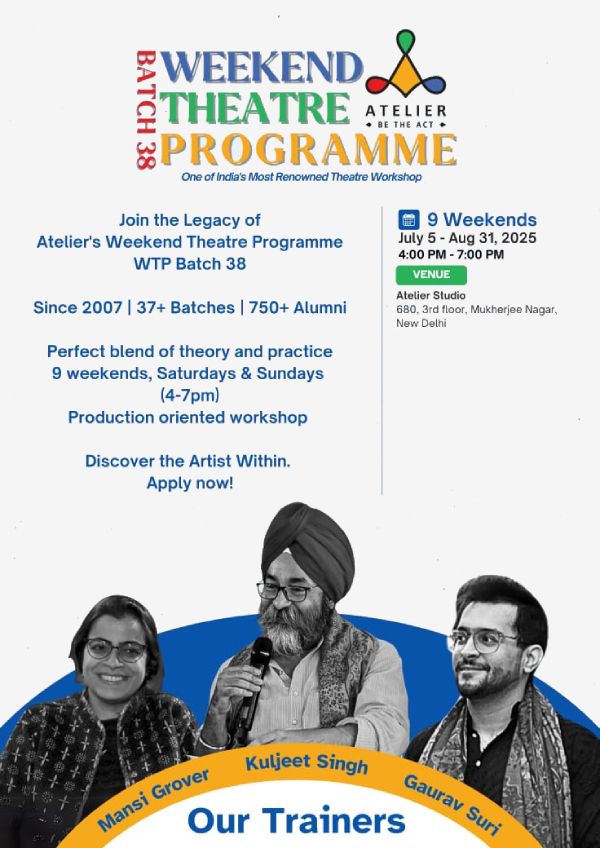 Weekend Theatre Programme By Atelier - New Delhi